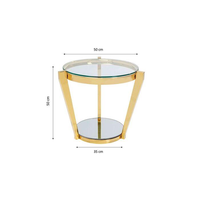 Living Room Furniture Side Tables Side Table Monocolo Ggold Ø50cm