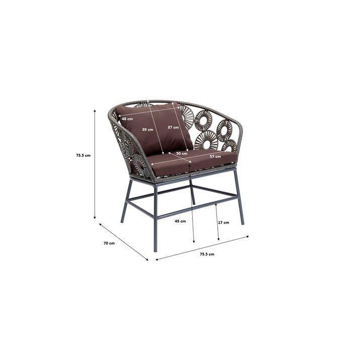 Armchairs - Kare Design - Armchair Ibiza Brown - Rapport Furniture