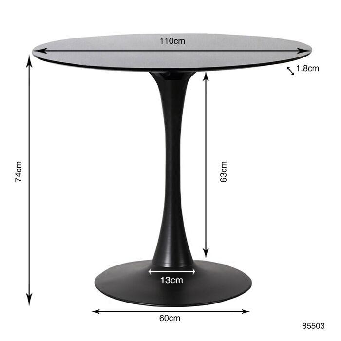 Living Room Furniture Tables Table Schickeria Black Ø110