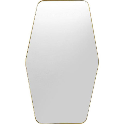 Mirrors Wall Mirror Shape Hexagon Brass 64x94,5cm