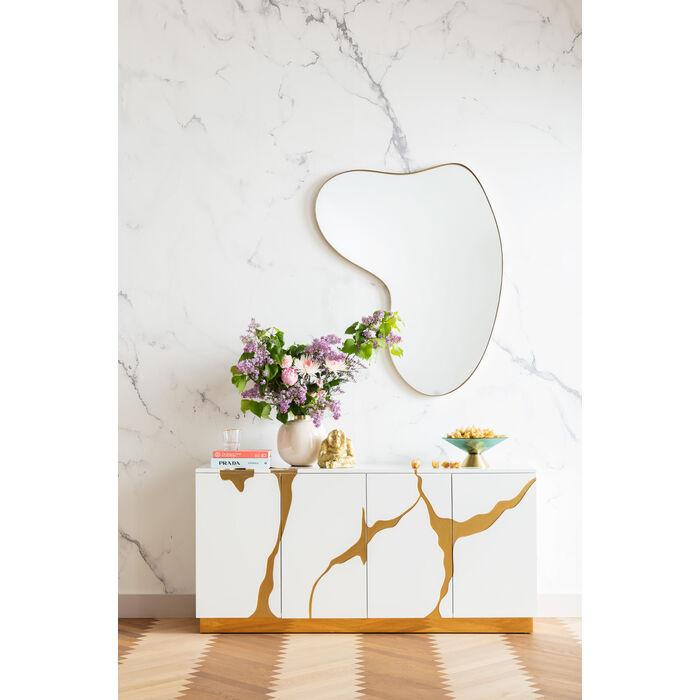 Home Decor Mirrors Wall Mirror Shape Brass 110x120cm
