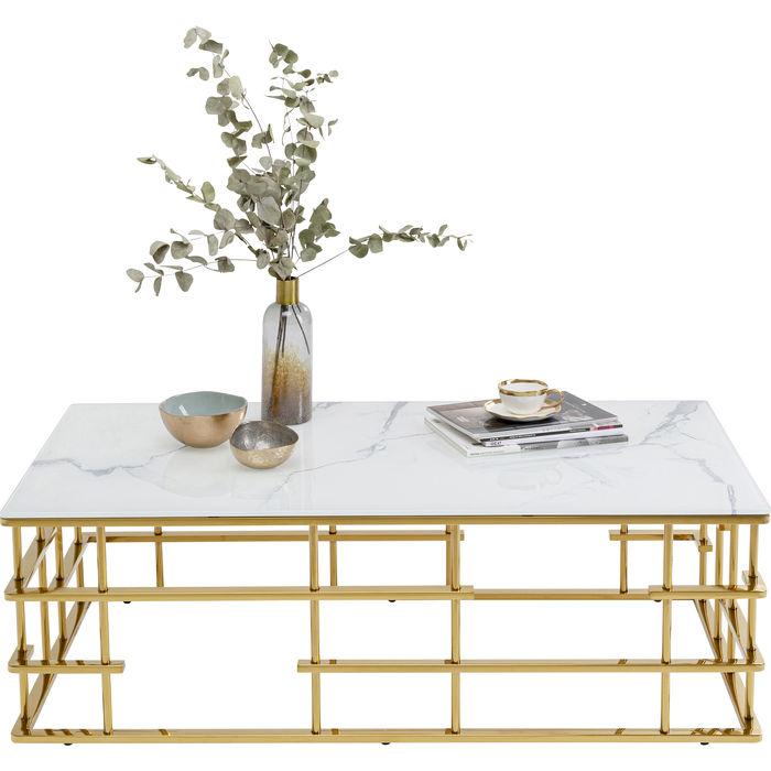 Living Room Furniture Coffee Tables Coffee Table Rome Gold 130x70cm