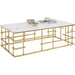 Living Room Furniture Coffee Tables Coffee Table Rome Gold 130x70cm