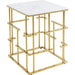 Living Room Furniture Side Tables Side Table Rome Gold 40x40cm