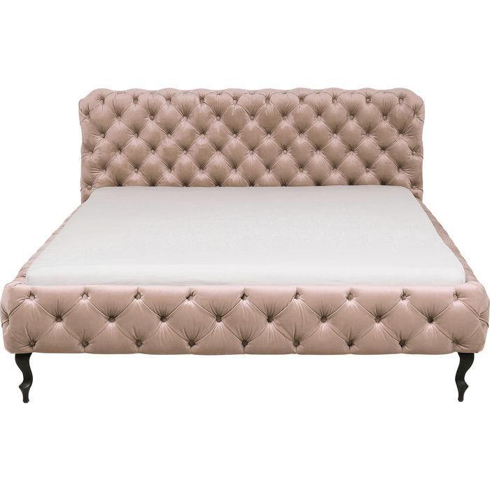 Bedroom Furniture Beds Bed Desire Velvet Ecru 160x200cm