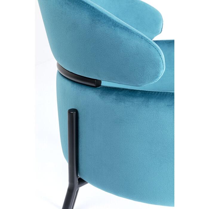 Living Room Furniture Chairs Chair with Armrest Alexia Velvet Blue
