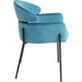 Living Room Furniture Chairs Chair with Armrest Alexia Velvet Blue