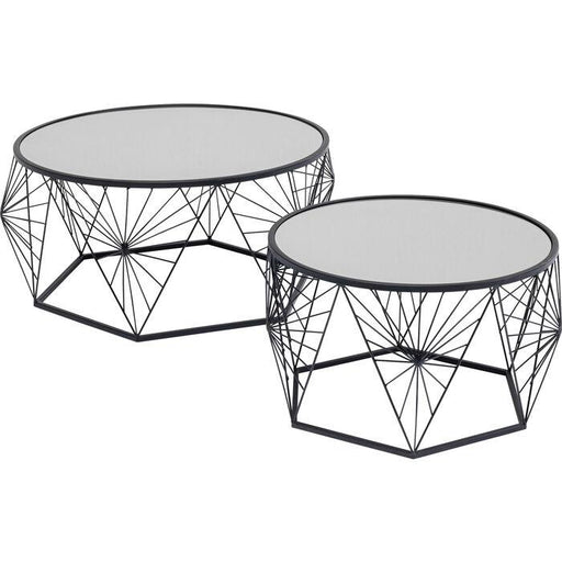 Sculptures Home Decor Coffee Table Cobweb Black (2/Set)