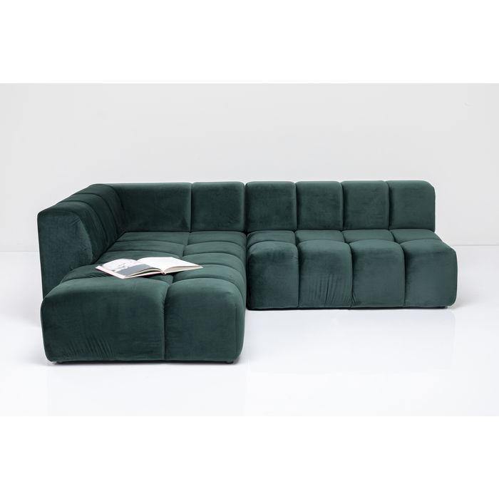 Corner Sofa Belami Velvet Dark Green Left 265cm