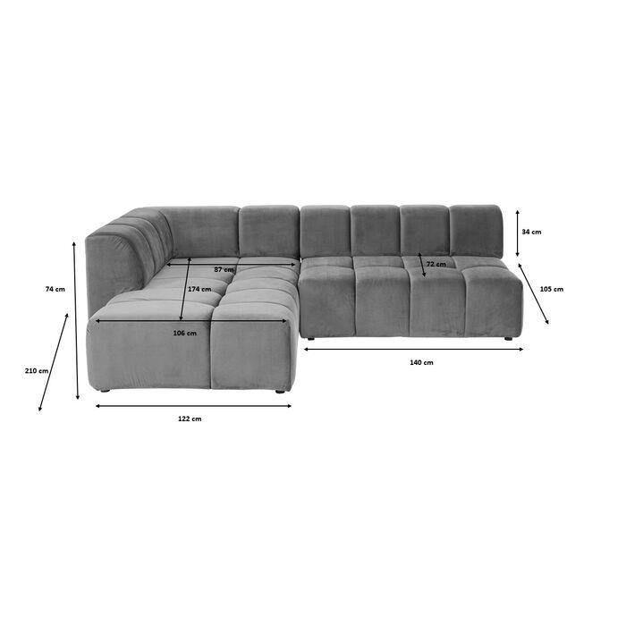 Living Room Furniture Sofas and Couches Corner Sofa Belami Velvet Dark Green Right 265cm
