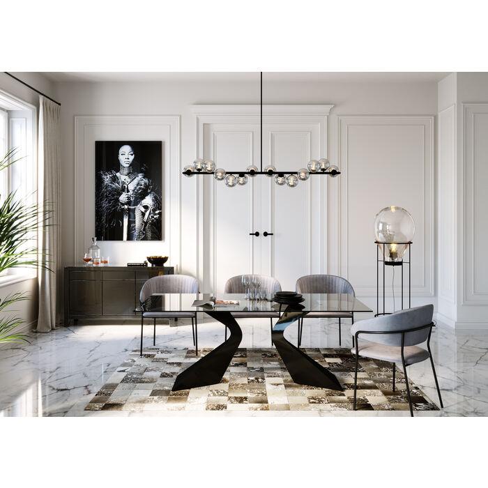 Living Room Furniture Tables Table Gloria Black 200x100cm