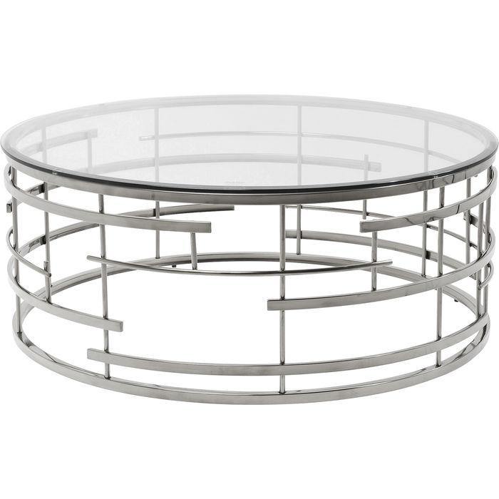 Living Room Furniture Coffee Tables Coffee Table Jupiter Silver Ø100cm