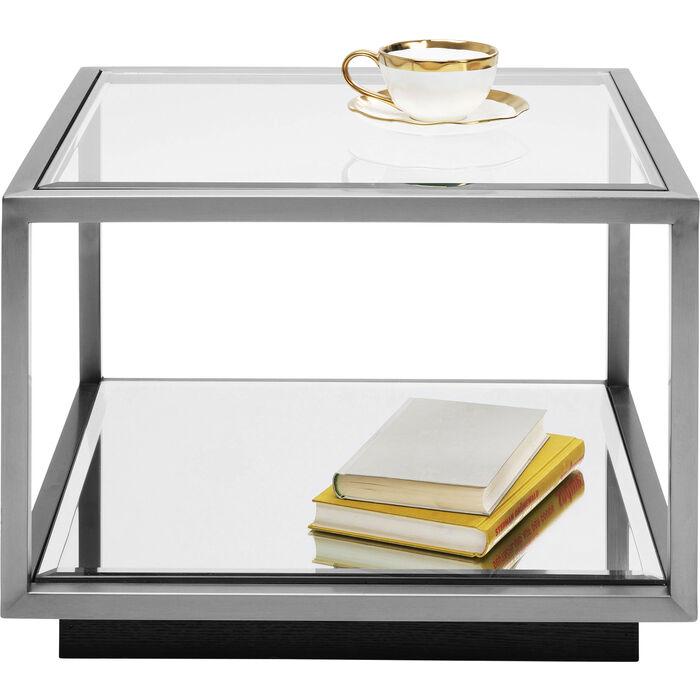 Living Room Furniture Side Tables Side Table Luigi Small Silver 50x50cm