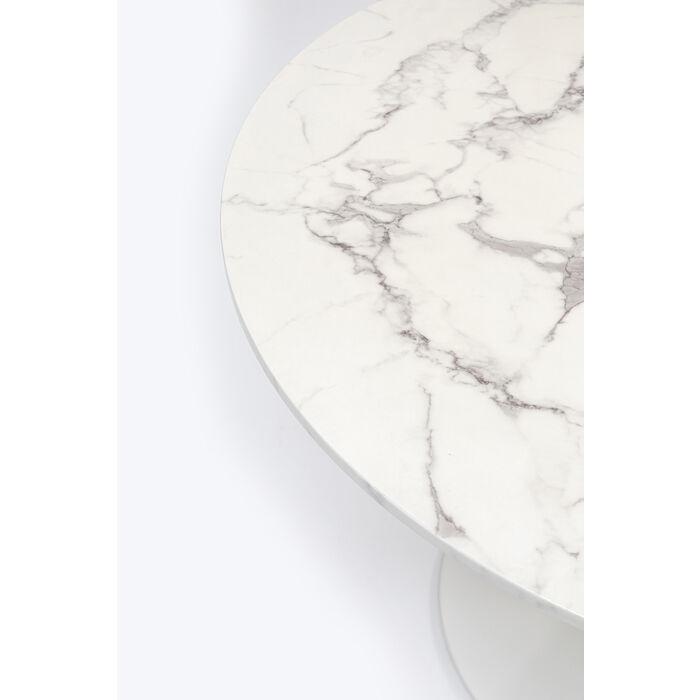 Living Room Furniture Tables Table Schickeria Marbleprint White Ø110cm