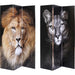 Small furniture & Miscellaneous Room Divider King Lion vs Cat Girl 120x180cm