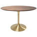 Living Room Furniture Tables Table Invitation Set Walnut Brass Ø120cm