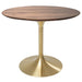 Living Room Furniture Tables Table Invitation Set Walnut Brass Ø90cm