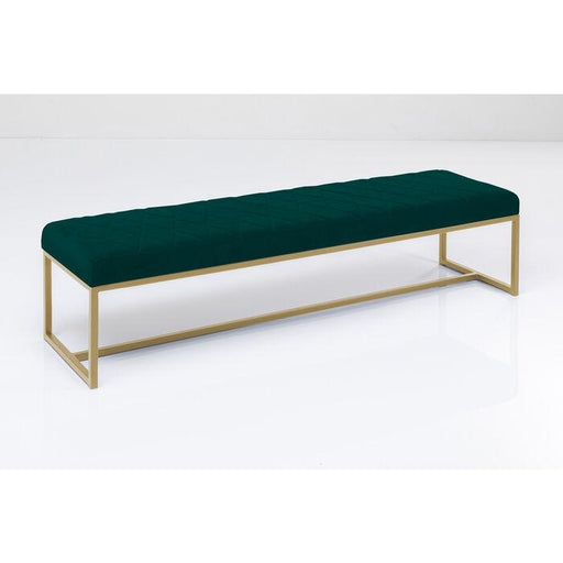 Bedroom Furniture Benches Bench Smart Dark Green Brass 150x40cm