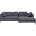 Living Room Furniture Sofas and Couches Corner Sofa Gianni Dolce Dark Grey Right