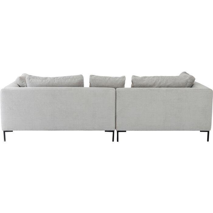 Living Room Furniture Sofas and Couches Corner Sofa Gianni Cord Grey Left