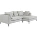 Living Room Furniture Sofas and Couches Corner Sofa Gianni Cord Grey Right