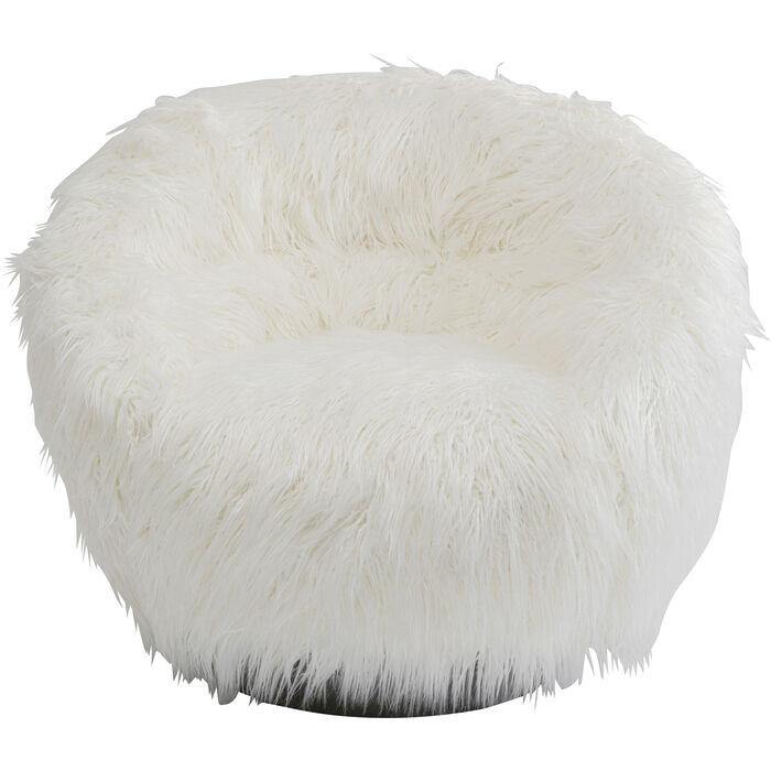 Living Room Furniture Armchairs Swivel Armchair Fiffy White