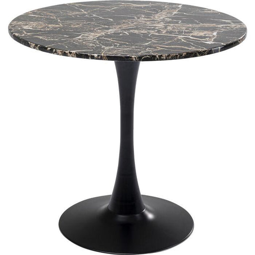 Living Room Furniture Tables Table Schickeria Marbleprint Black Ø80cm