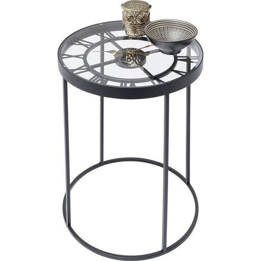 Living Room Furniture Side Tables Side Table Roman Black Ø42cm