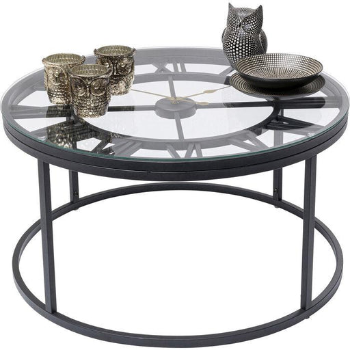 Living Room Furniture Side Tables Side Table Roman Black Ø76cm