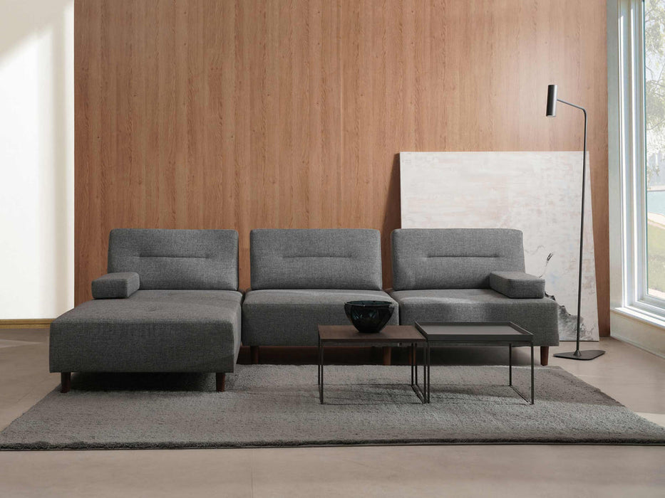 Handy Three Seater Sofa with Pouf
